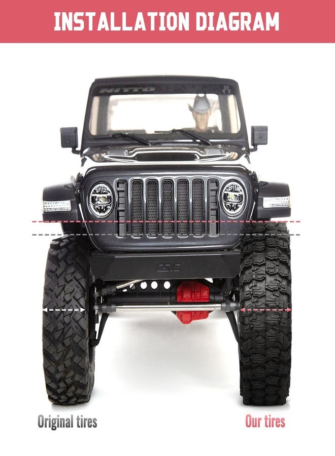 FriHobby 4.7"/120mm 1.9 Tires RC Crawler Tyres fit 1.9 Beadlocks Rims Soft Rubber Great Grip on Rocks Mud Dirt for Traxxas TRX4 Axial SCX10 II III Redcat Gen 8,w/Foam - Image 4